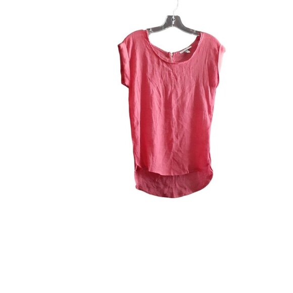 Maria Gabrielle Pink Salmon Cool Gauze Blouse Back Metal Reverse Sewn Zipper L - Picture 4 of 11